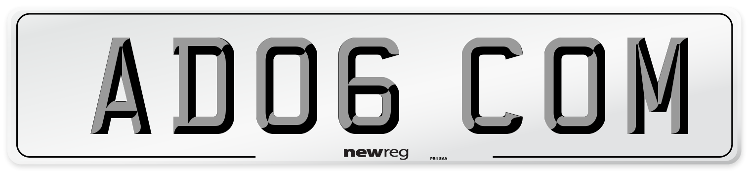 AD06 COM Number Plate from New Reg